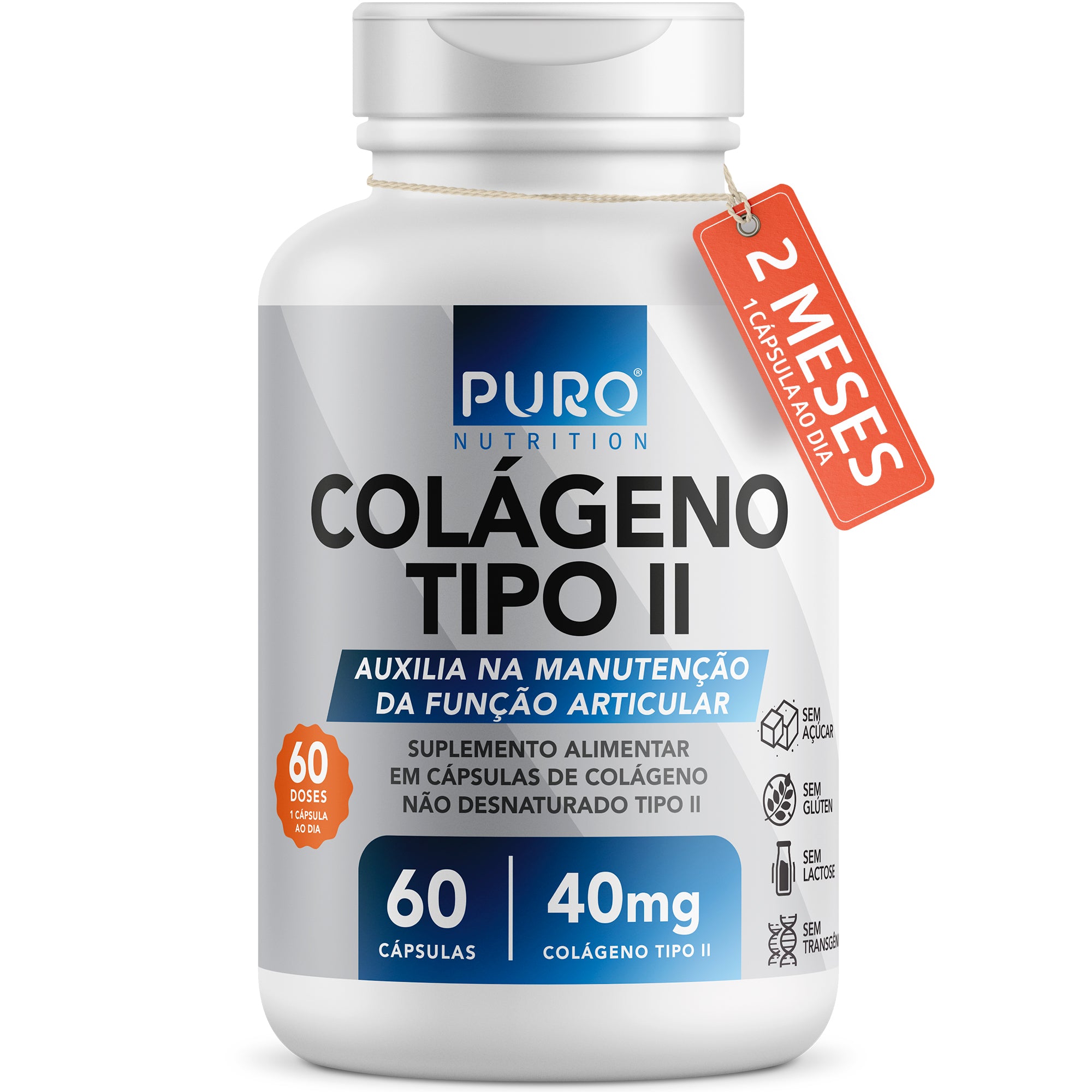 COLÁGENO Tipo II | 40 mg | 60 Cápsulas