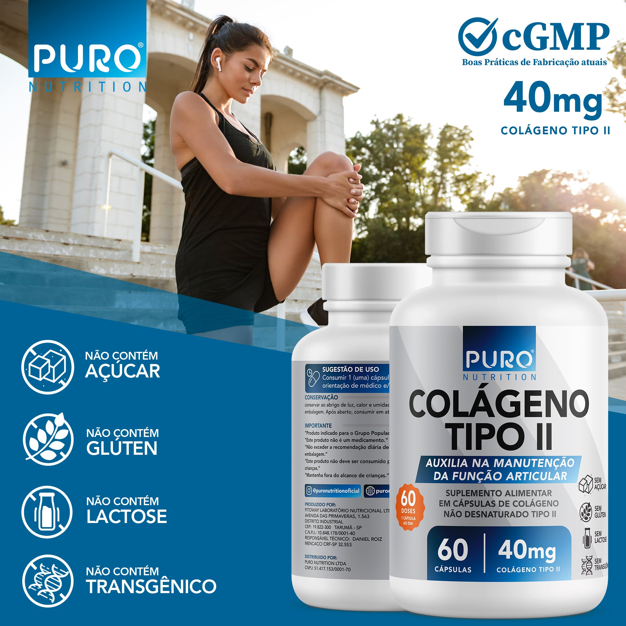 COLÁGENO Tipo II | 40 mg | 60 Cápsulas