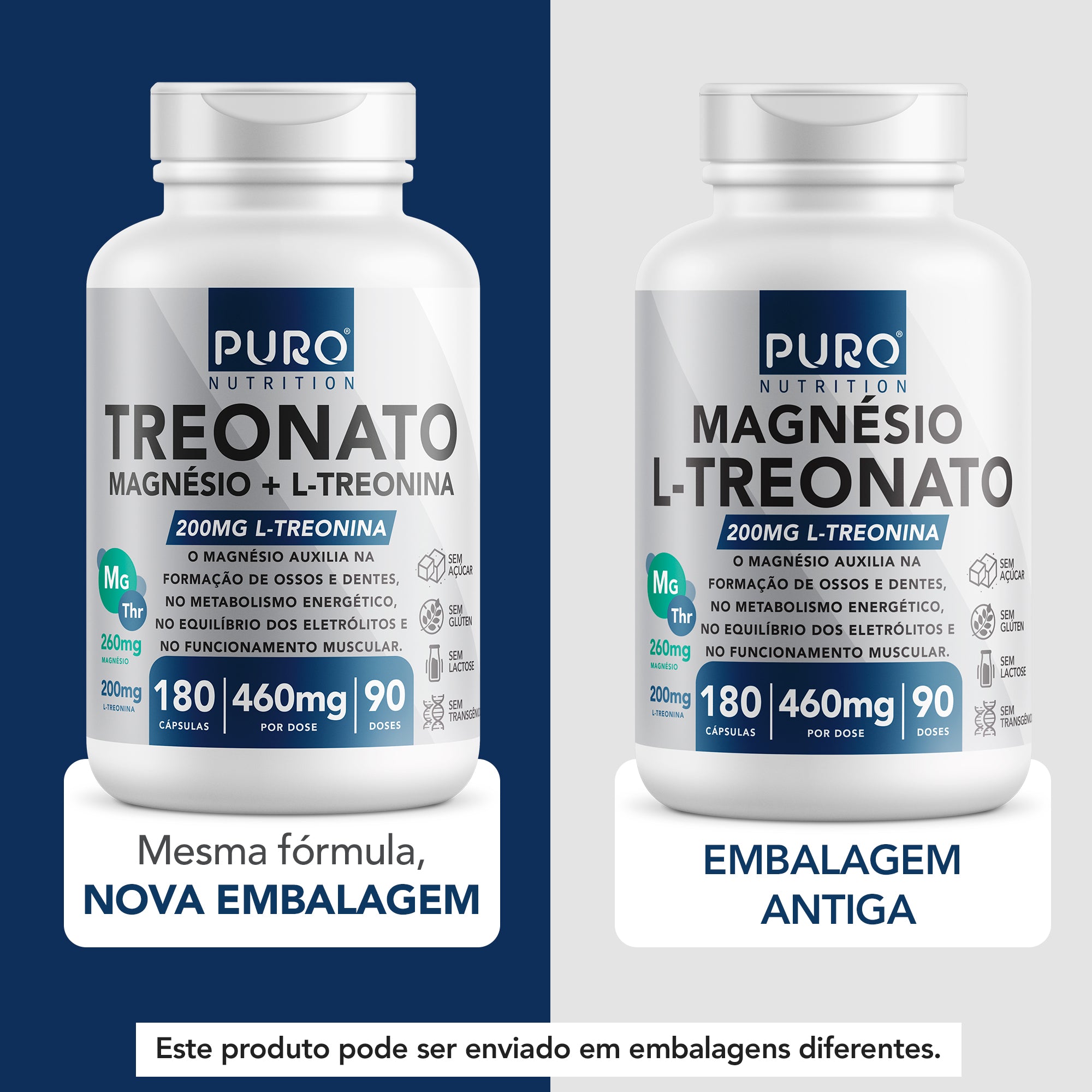 TREONATO MAGNÉSIO + L-TREONINA 460mg | 180 Cápsulas